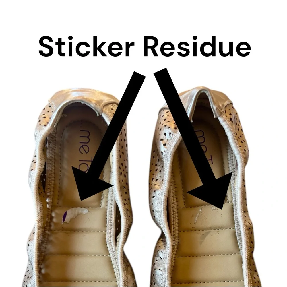 Me too Lila Laser-Cut Slip On Ballet Flats In a Rose Gold Metallic Leather 8.5M - Picture 7 of 10